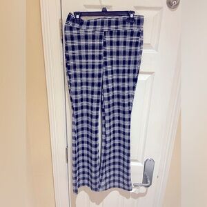 Plaid black and white pants